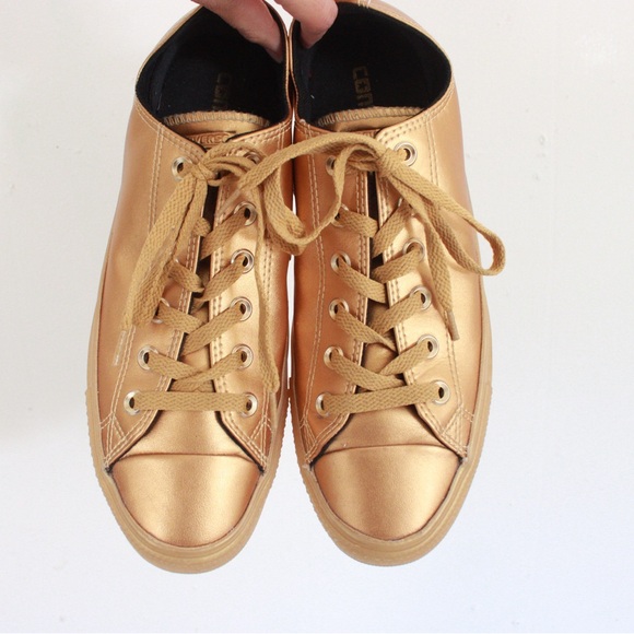 Converse All Star Gold Unisex Sneakers - Picture 2 of 9